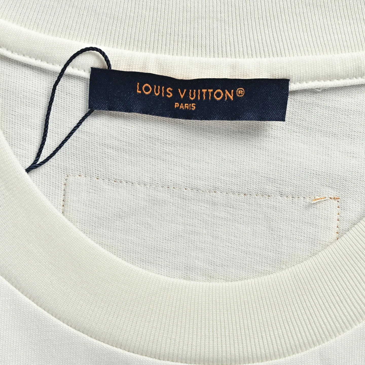Louis Vuitton/Louis Vuitton gradient color thread sailboat and bird embroidery short sleeves